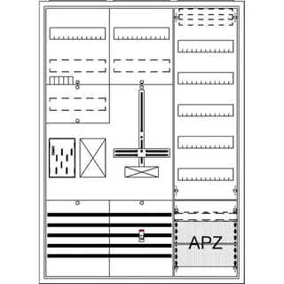 ABB Striebel & John BA37CC Komplettschrank, AP BKE-I, A37 1Z1R1S1V5A2