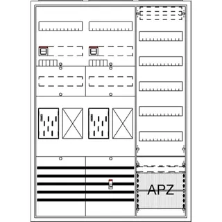 ABB Striebel & John BA37TG Komplettschrank, AP BKE-I, A37 2Z2R1V5A2