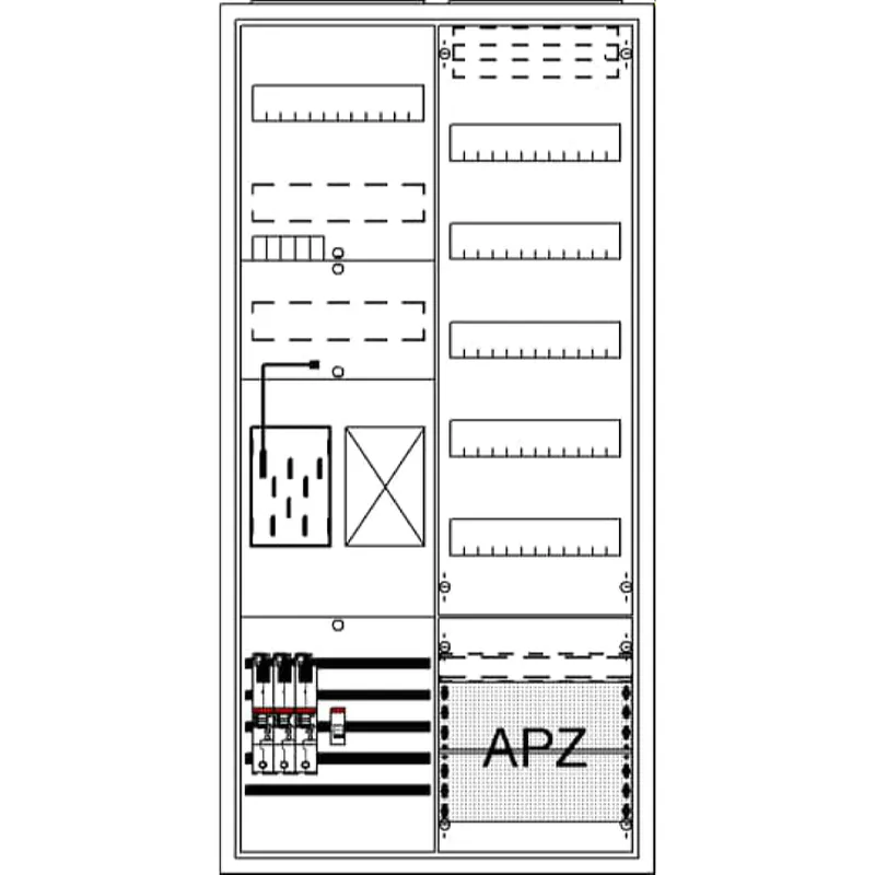 ABB Striebel & John BA27LB4 Komplettschrank, AP BKE-I, A27 1Z1R1V5A2