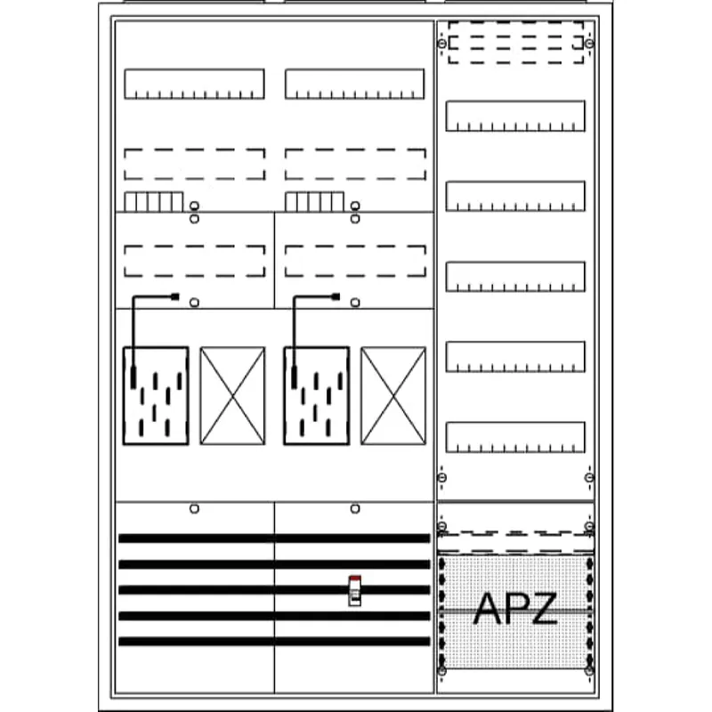 ABB Striebel & John BA37MG Komplettschrank, AP BKE-I, A37 2Z2R1V5A2