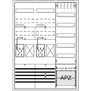 ABB Striebel & John BA37MG Komplettschrank, AP BKE-I, A37 2Z2R1V5A2