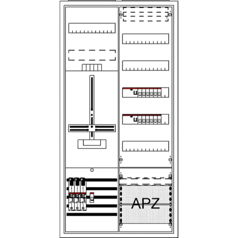 ABB Striebel & John DA27BB5V Komplettschrank, AP Dreipunkt, A27 1Z1V5A2