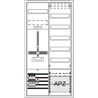 ABB Striebel & John DA27BB5 Komplettschrank, AP Dreipunkt, A27 1Z1V5A2