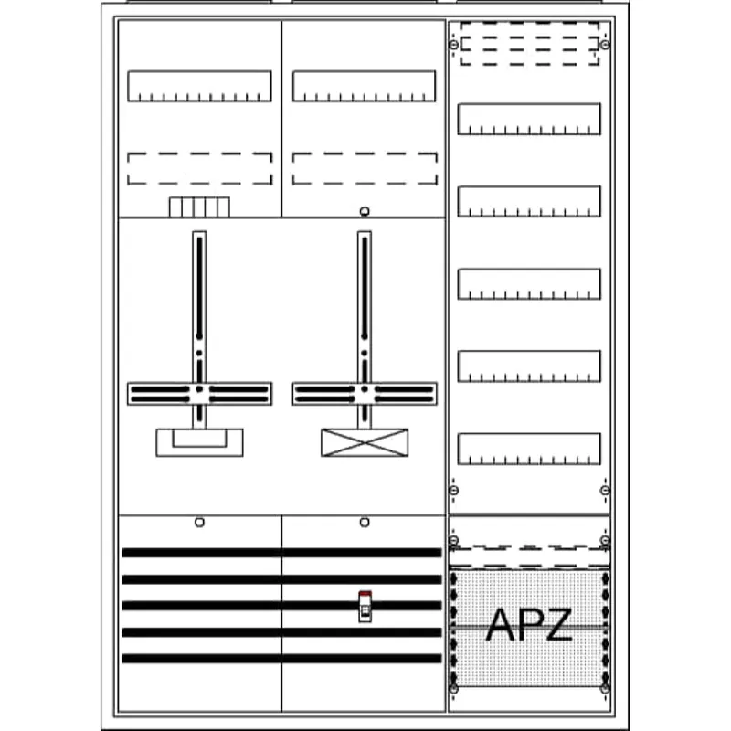ABB Striebel & John DA37BC Komplettschrank, AP Dreipunkt, A37 1Z1S1V5A2
