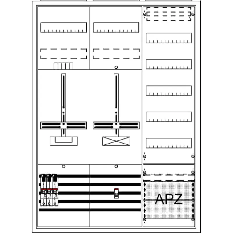 ABB Striebel & John DA37BC5 Komplettschrank, AP Dreipunkt, A37 1Z1S1V5A2