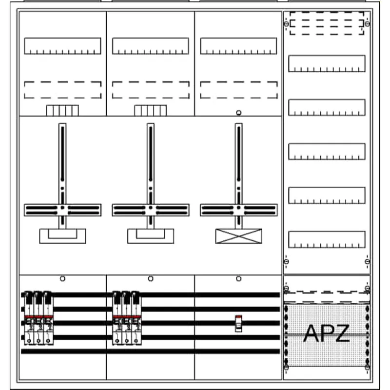 ABB Striebel & John DA47BH5 Komplettschrank, AP Dreipunkt, A47 2Z1S1V5A2