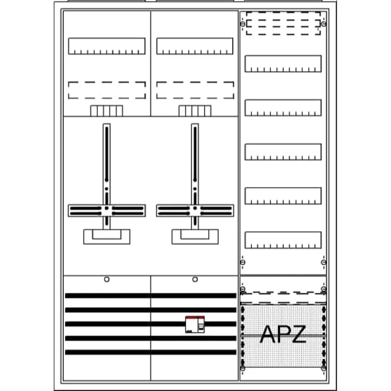 ABB Striebel & John DA37BGL Komplettschrank, AP Dreipunkt, A37 2Z1V5A2OVR