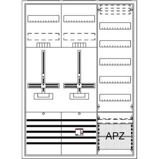 ABB Striebel & John DA37CGL Komplettschrank, AP Dreipunkt, A37 2Z1V5A2OVR