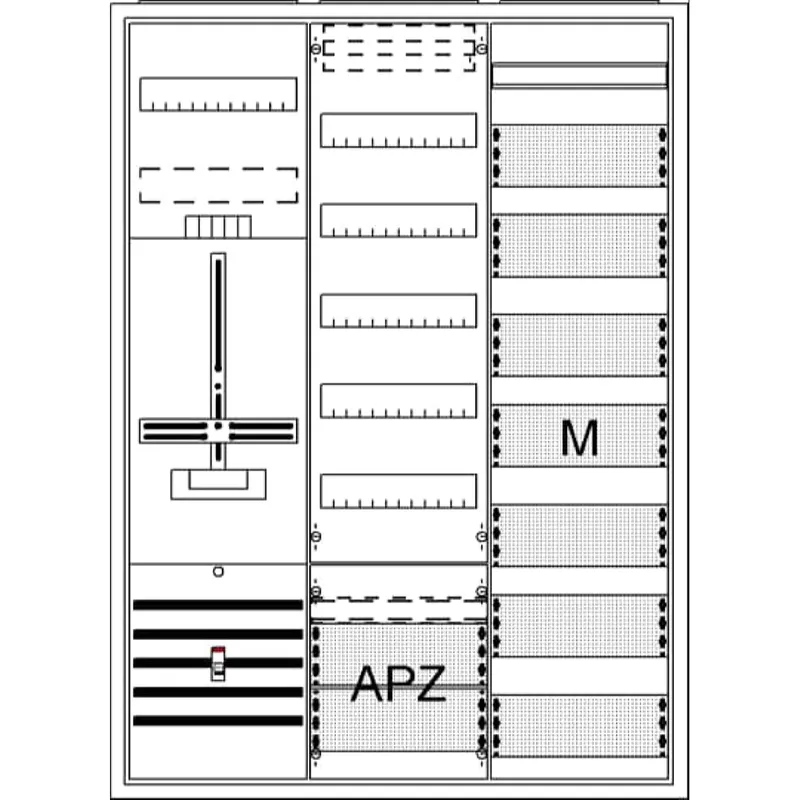 ABB Striebel & John DA37CD Komplettschrank, AP Dreipunkt, A37 1Z1V7M1A2