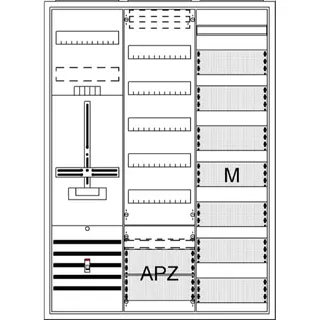 ABB Striebel & John DA37BD Komplettschrank, AP Dreipunkt, A37 1Z1V7M1A2