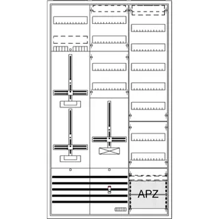 ABB Striebel & John DA39CY Komplettschrank, AP Dreipunkt, A39 2Z1S+2RE1V7A2