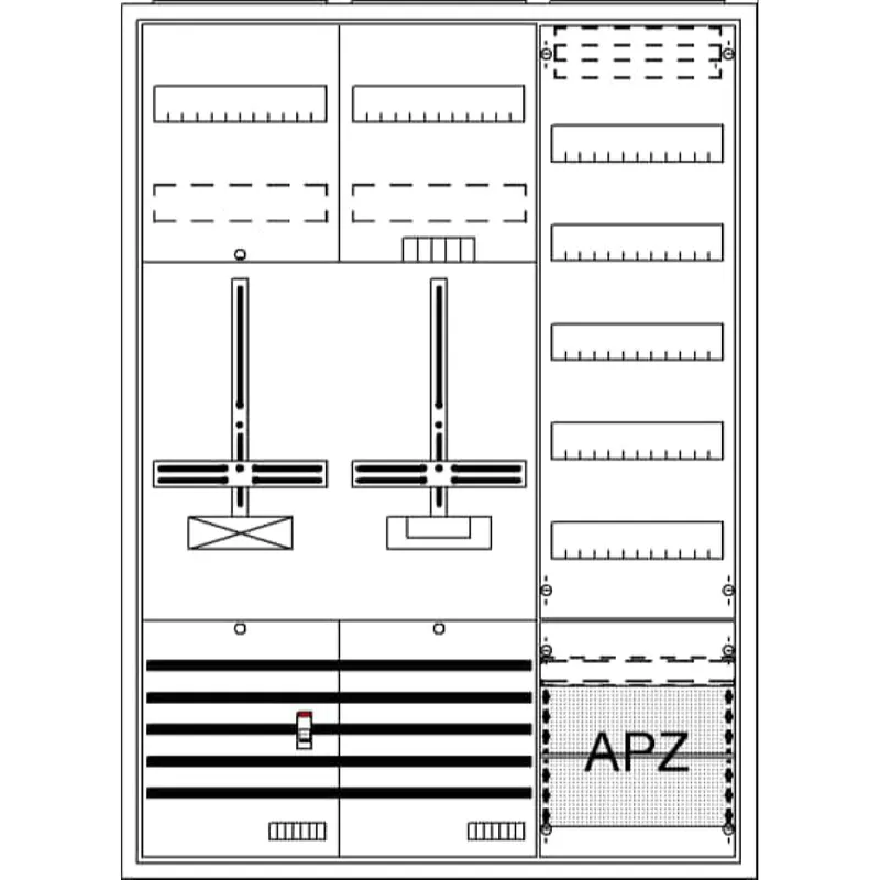ABB Striebel & John DA37GC Komplettschrank, AP Dreipunkt, A37 1Z1S1V5A2