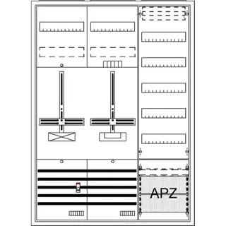 ABB Striebel & John DA37GC Komplettschrank, AP Dreipunkt, A37 1Z1S1V5A2