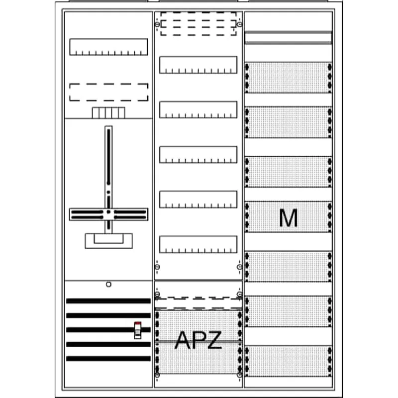 ABB Striebel & John DA37GD Komplettschrank, AP Dreipunkt, A37 1Z1V7M1A2