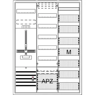 ABB Striebel & John DA37GD Komplettschrank, AP Dreipunkt, A37 1Z1V7M1A2