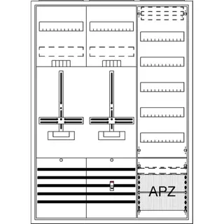 ABB Striebel & John DA37GG Komplettschrank, AP Dreipunkt, A37 2Z1V5A2