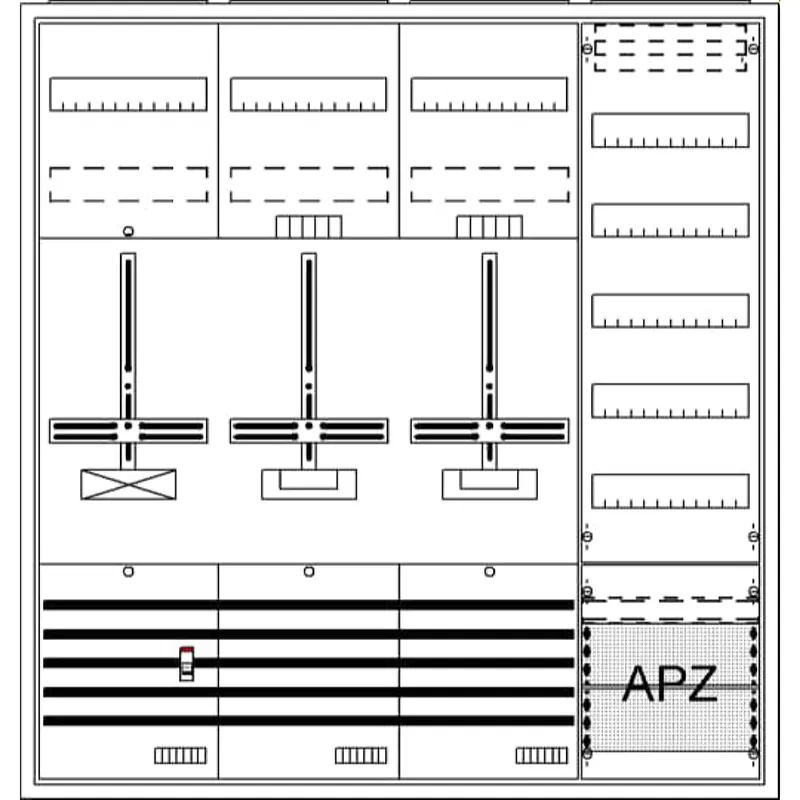 ABB Striebel & John DA47GH Komplettschrank, AP Dreipunkt, A47 2Z1S1V5A2
