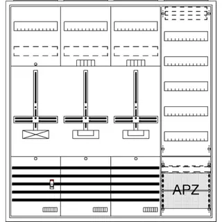 ABB Striebel & John DA47GH Komplettschrank, AP Dreipunkt, A47 2Z1S1V5A2