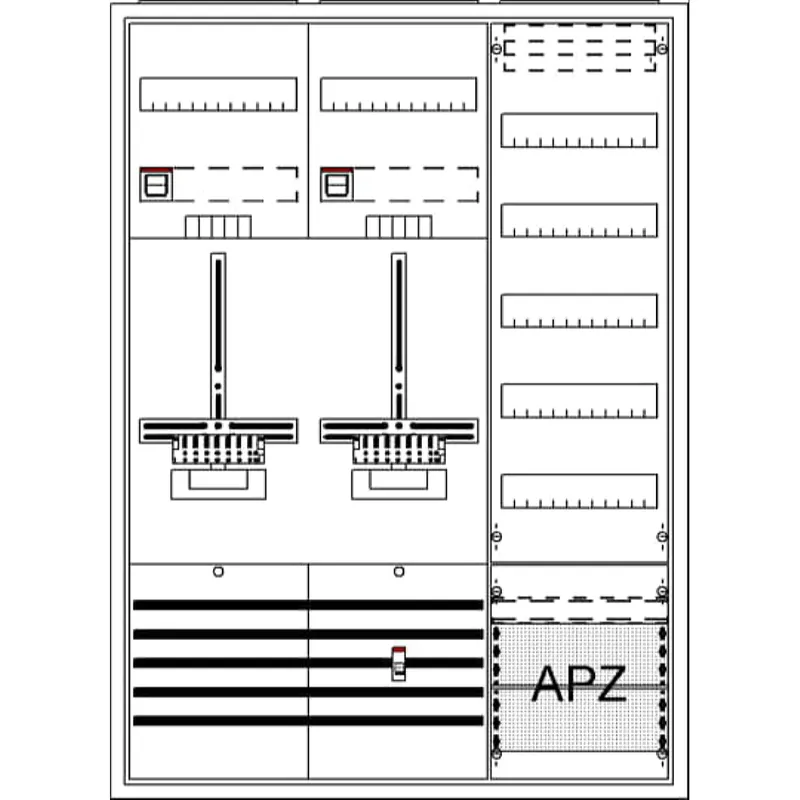 ABB Striebel & John DA37QG Komplettschrank, AP Dreipunkt, A37 2Z1V5A2