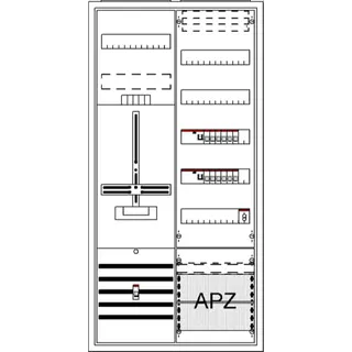 ABB Striebel & John DA27CBW Komplettschrank, AP Dreipunkt, A27 1Z1V5A2