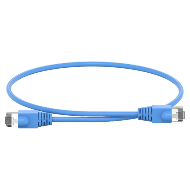 ABB Striebel & John ZLPBL50 Patchleitung RJ45 mit Stecker, blau, Länge: 500mm