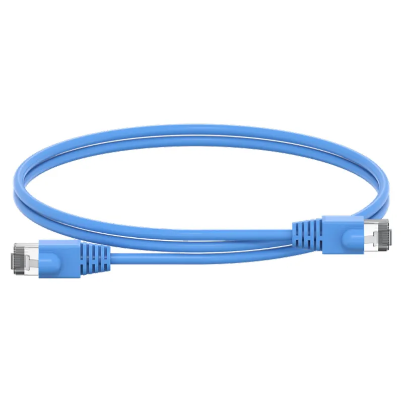 ABB Striebel & John ZLPBL100 Patchleitung RJ45 mit Stecker, blau, Länge: 1000mm