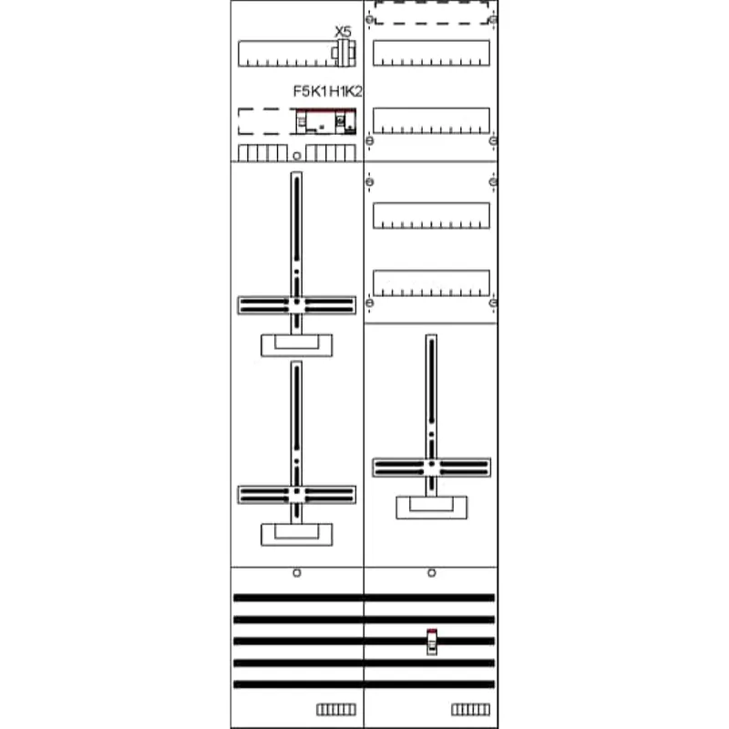 ABB Striebel & John DF29S03 Zählerfeld 9RE 2Z1S+V2 vorverdrahtet mit Zählerkreuz
