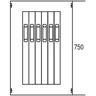 ABB Striebel & John AG177 Abdeckung 750x500 6xNH00 Zubehör CombiLine Innenausbausystem
