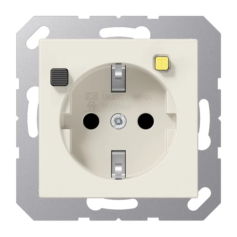 Jung FI-SCHUKO®-Steckdose (RCD) 30 mA, Serie AS, weiß A5520.30