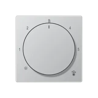 Jung Abdeckung für Raumtemperaturregler-Einsätze, Thermoplast lackiert, Serie A, aluminium A1749BFAL