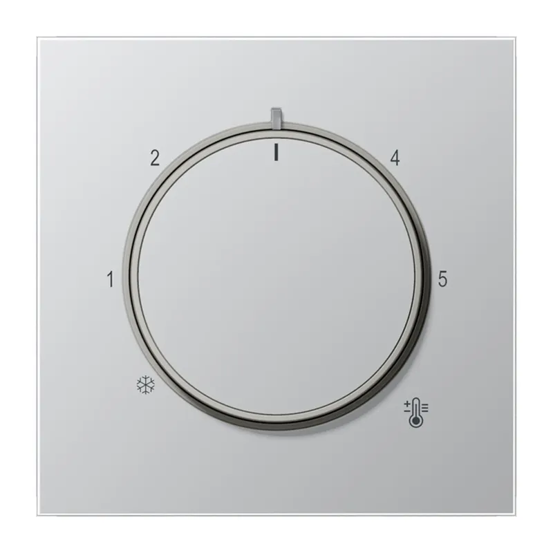 Jung Abdeckung für Raumtemperaturregler-Einsätze, Serie LS, Aluminium AL1749