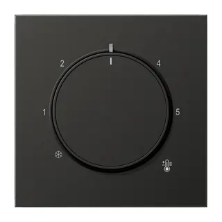 Jung Abdeckung für Raumtemperaturregler-Einsätze, Aluminium lackiert, Serie LS, anthrazit (lackiertes Aluminium) AL1749AN