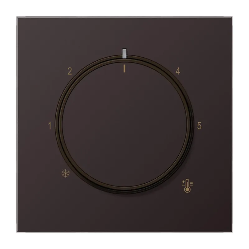 Jung Abdeckung für Raumtemperaturregler-Einsätze, Aluminium lackiert, Serie LS, dark (lackiertes Aluminium) AL1749D