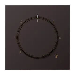 Jung Abdeckung für Raumtemperaturregler-Einsätze, Aluminium lackiert, Serie LS, dark (lackiertes Aluminium) AL1749D