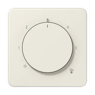 Jung Abdeckung für Raumtemperaturregler-Einsätze, Thermoplast, Serie CD, weiß CD1749BF