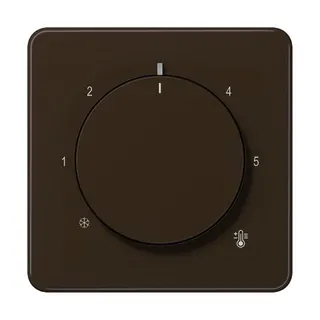 Jung Abdeckung für Raumtemperaturregler-Einsätze, Thermoplast, Serie CD, braun CD1749BFBR