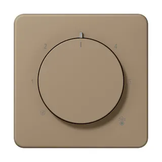 Jung Abdeckung für Raumtemperaturregler-Einsätze, Thermoplast lackiert, Serie CD, gold-bronze CD1749BFGB