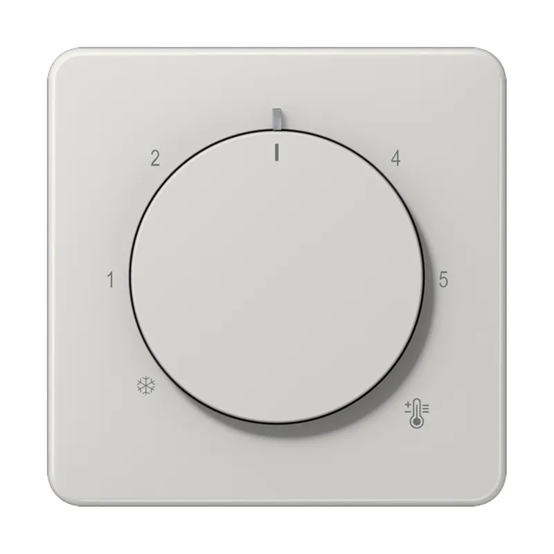 Jung Abdeckung für Raumtemperaturregler-Einsätze, Thermoplast, Serie CD, lichtgrau CD1749BFLG