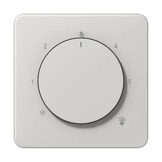 Jung Abdeckung für Raumtemperaturregler-Einsätze, Thermoplast, Serie CD, lichtgrau CD1749BFLG