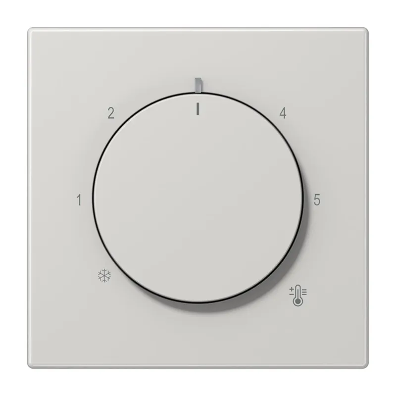Jung Abdeckung für Raumtemperaturregler-Einsätze, Serie LS, lichtgrau LS1749BFLG