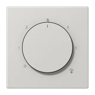 Jung Abdeckung für Raumtemperaturregler-Einsätze, Serie LS, lichtgrau LS1749BFLG