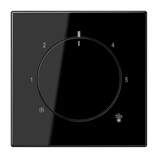 Jung Abdeckung für Raumtemperaturregler-Einsätze, Serie LS, schwarz LS1749BFSW