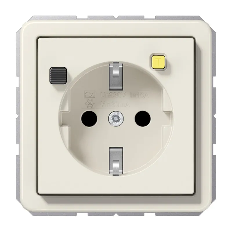 Jung FI-SCHUKO®-Steckdose (RCD) 30 mA, Serie CD, weiß CD5520.30