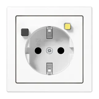 Jung FI-SCHUKO®-Steckdose (RCD) 30 mA, Serie LS, alpinweiß LS5520.30WW