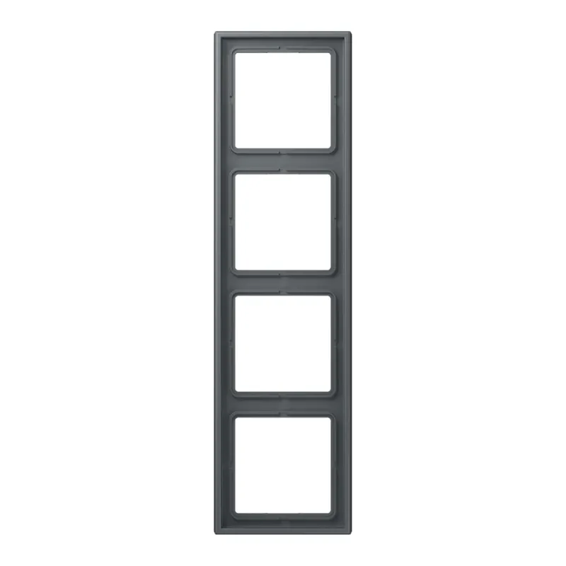 Jung Rahmen, 4-fach, LE CORBUSIER, gris foncé 31 LC984202