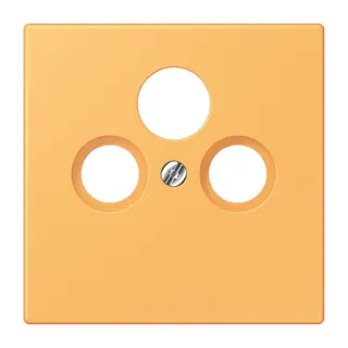Jung Abdeckung für Universal-Sat/BK-Dosen, Thermoplast lackiert, Serie LS, ocre jaune clair LC990SAT254