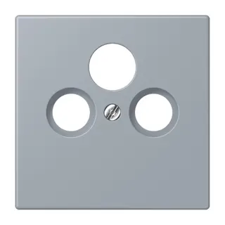 Jung Abdeckung für Universal-Sat/BK-Dosen, Thermoplast lackiert, Serie LS, gris clair 59 LC990SAT257