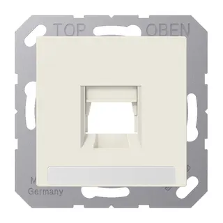Jung Abdeckung (gerastet) für Modular-Jack-Steckbuchsen 1fach, Serie AS, weiß A1569-15NAWE