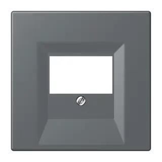 Jung Abdeckung für TAE-Anschlussdosen, Thermoplast lackiert, Serie LS, gris foncé 31 LC969T202
