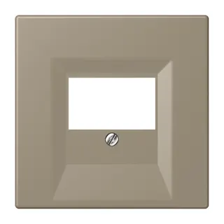 Jung Abdeckung für TAE-Anschlussdosen, Thermoplast lackiert, Serie LS, ombre naturelle moyenne LC969T242